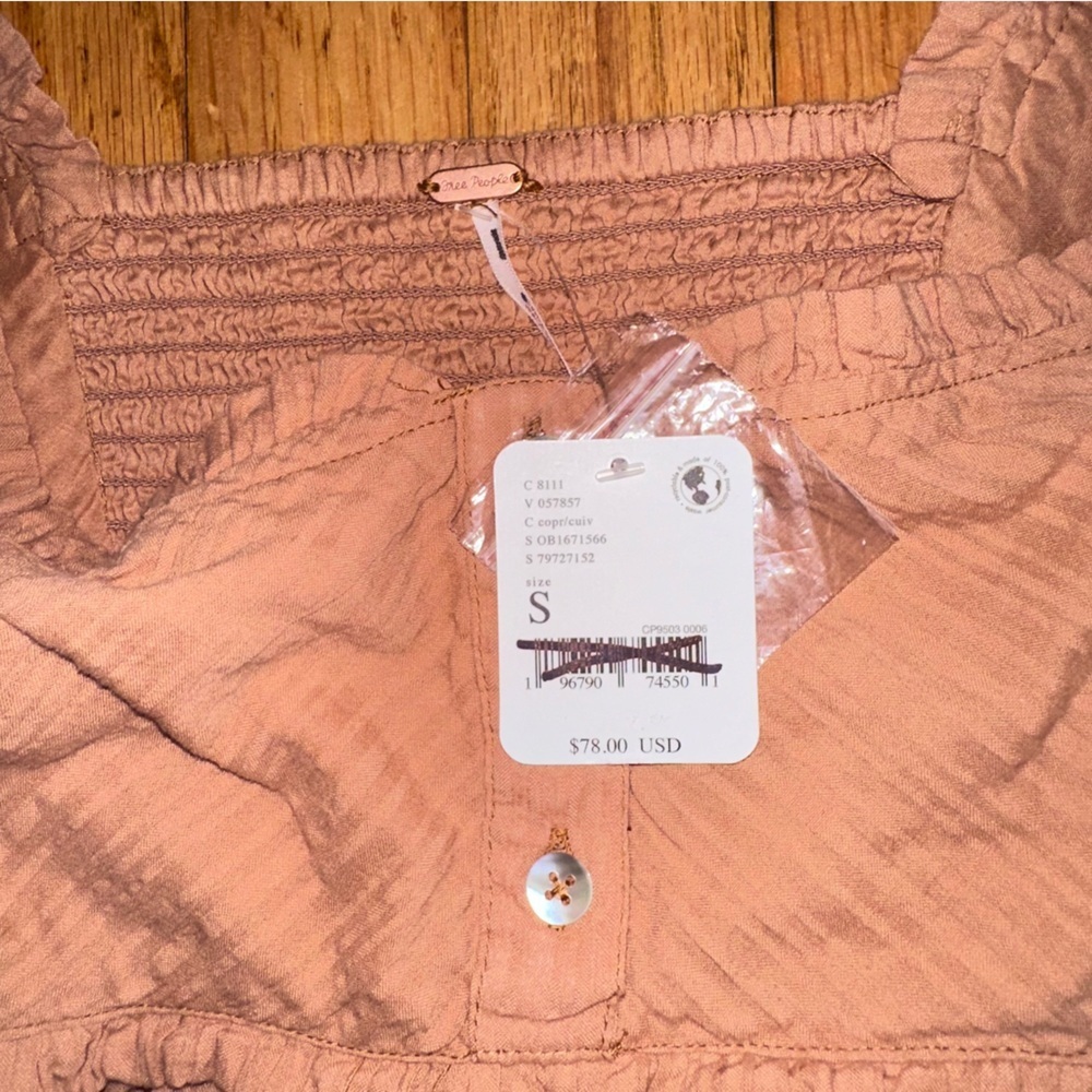 NWT Free People Leave It To Me Babydoll Crop Square Neck Top - Picture 2 of 5